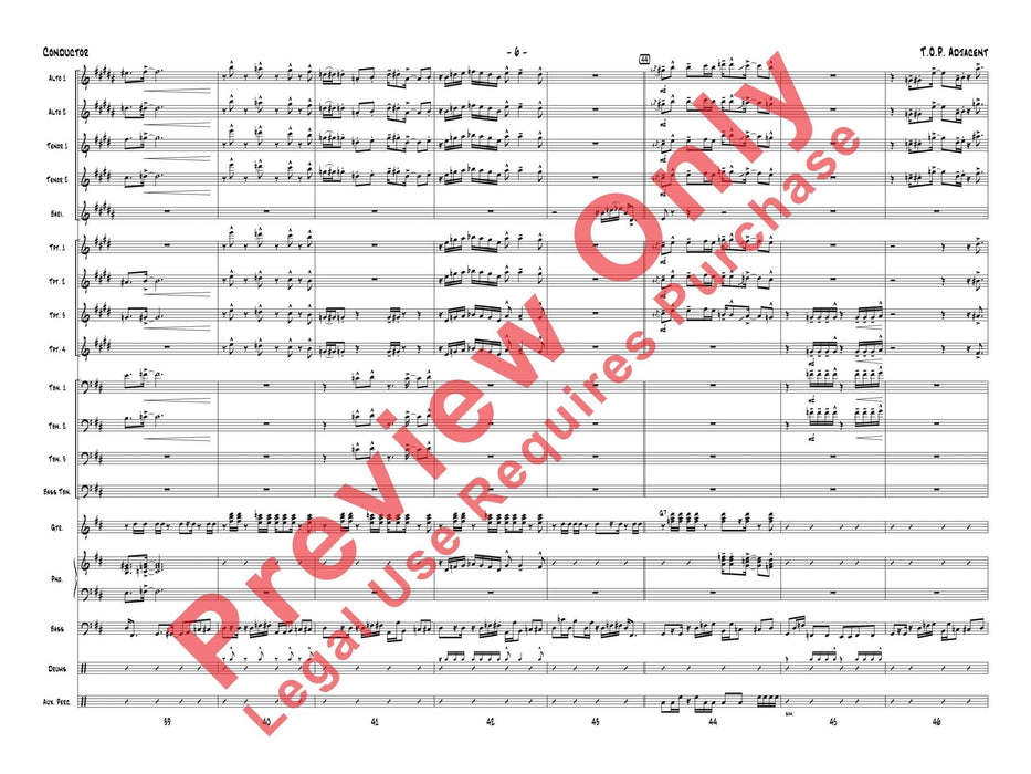 T.O.P. Adjacent As Recorded by Gordon Goodwin's Big Phat Band 總譜 | 小雅音樂 Hsiaoya Music