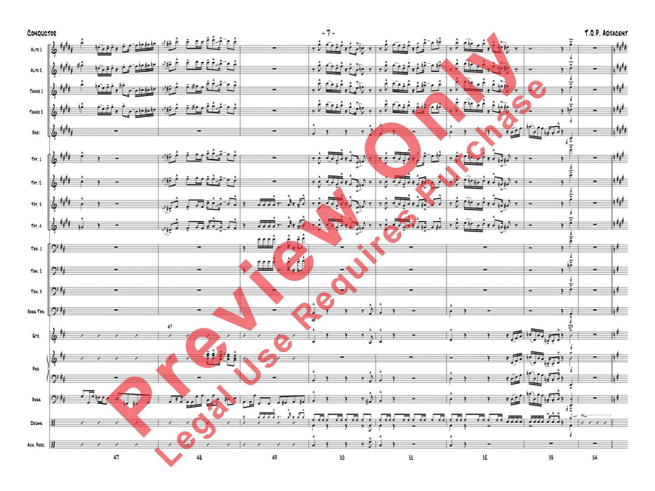 T.O.P. Adjacent As Recorded by Gordon Goodwin's Big Phat Band 總譜 | 小雅音樂 Hsiaoya Music