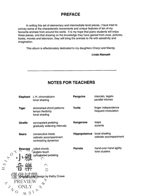 A Zoo for You 10 Animal Pieces 小品 | 小雅音樂 Hsiaoya Music