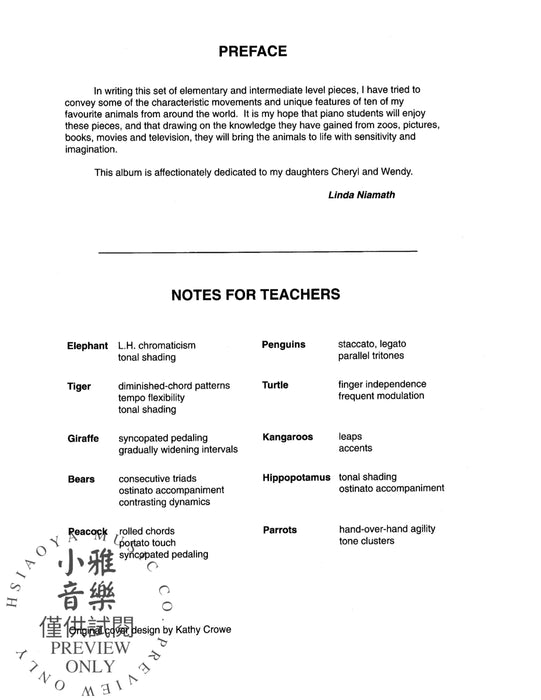 A Zoo for You 10 Animal Pieces 小品 | 小雅音樂 Hsiaoya Music