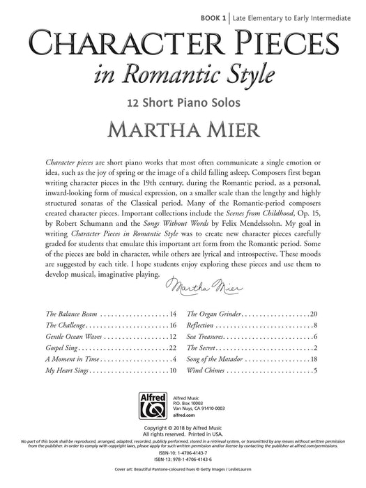 Character Pieces in Romantic Style, Book 1 12 Short Piano Solos 小品 風格 鋼琴 獨奏 | 小雅音樂 Hsiaoya Music