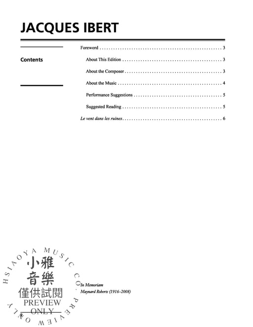 Ibert: Le vent dans les ruines 伊貝爾 | 小雅音樂 Hsiaoya Music