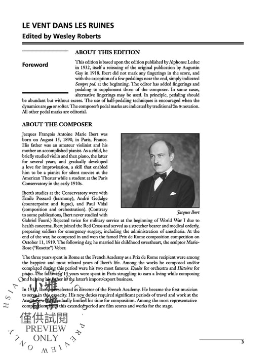 Ibert: Le vent dans les ruines 伊貝爾 | 小雅音樂 Hsiaoya Music