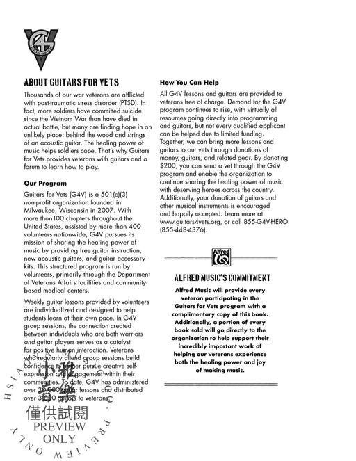 Guitars for Vets: Official Songbook Healing Through Music with 31 Easy Guitar Songs 吉他 | 小雅音樂 Hsiaoya Music