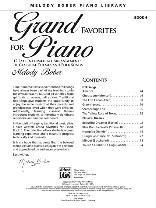 Grand Favorites for Piano, Book 6 12 Late Intermediate Arrangements of Classical Themes and Folk Songs 鋼琴 古典 民謠 | 小雅音樂 Hsiaoya Music