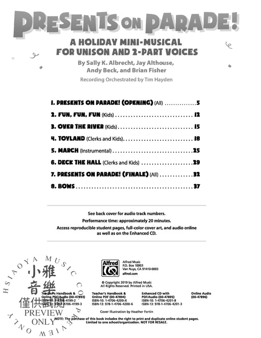 Presents on Parade! A Holiday Mini-Musical for Unison and 2-Part Voices 同度 | 小雅音樂 Hsiaoya Music