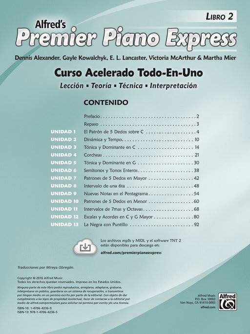 Premier Piano Express: Spanish Edition, Libro 2 An All-In-One Accelerated Course 鋼琴 | 小雅音樂 Hsiaoya Music