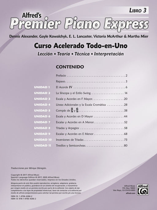 Premier Piano Express: Spanish Edition, Libro 3 An All-In-One Accelerated Course 鋼琴 | 小雅音樂 Hsiaoya Music