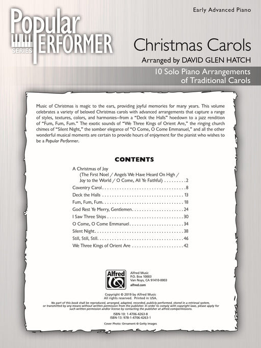 Popular Performer: Christmas Carols 10 Solo Piano Arrangements of Traditional Carols 耶誕頌歌 獨奏 鋼琴 耶誕頌歌 | 小雅音樂 Hsiaoya Music