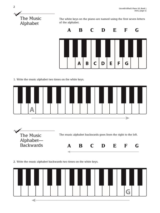 Piano 101: Notespeller, Book 1 Carefully Sequenced Exercises That Reinforce Note-Reading Skills 鋼琴 模寫曲 練習曲 音符 | 小雅音樂 Hsiaoya Music