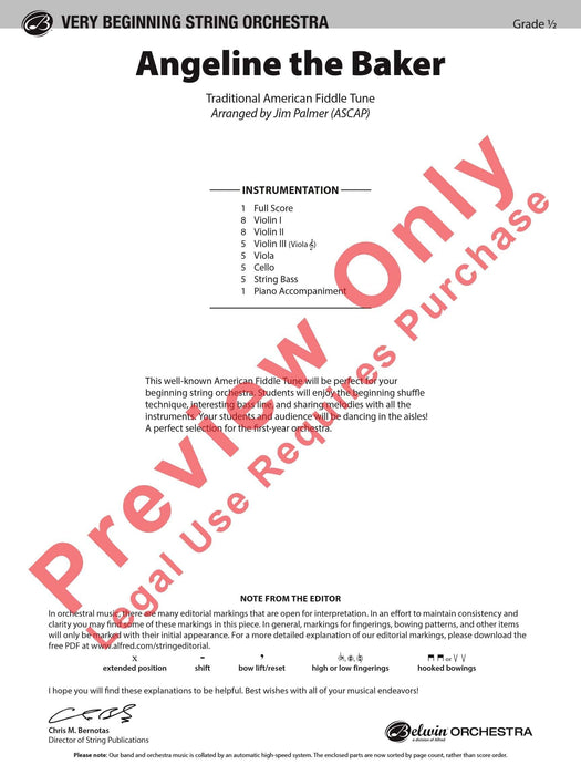 Angeline the Baker 總譜 | 小雅音樂 Hsiaoya Music