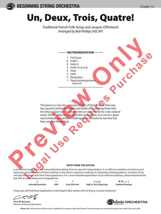 Un, Deux, Trois, Quatre! 總譜 | 小雅音樂 Hsiaoya Music