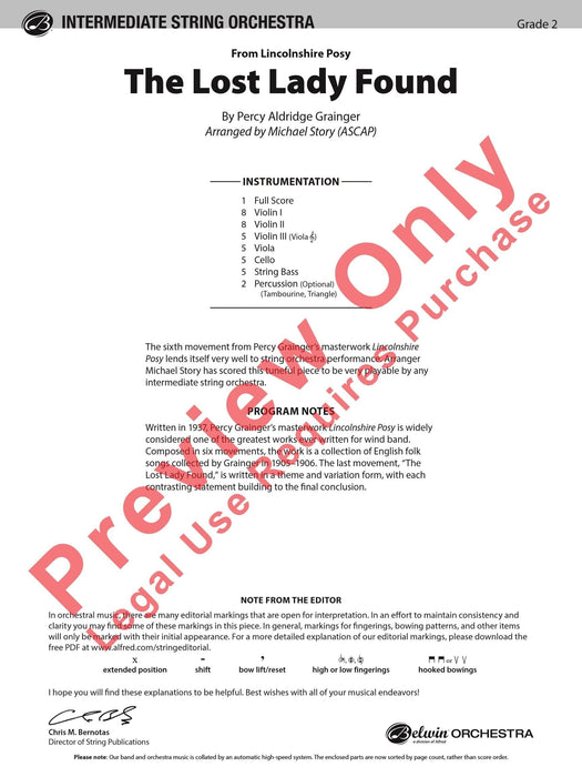 The Lost Lady Found From Lincolnshire Posy 總譜 | 小雅音樂 Hsiaoya Music