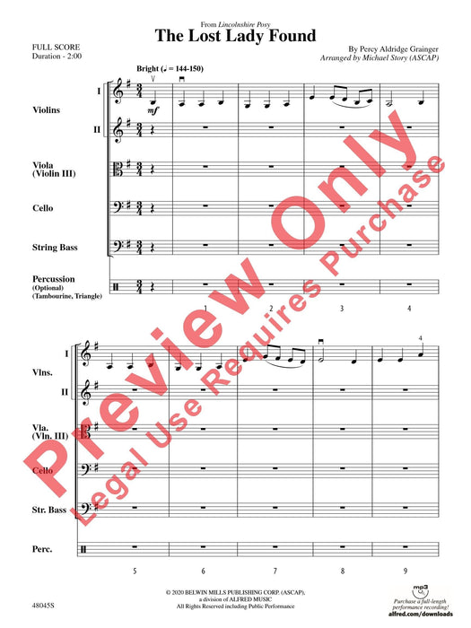 The Lost Lady Found From Lincolnshire Posy 總譜 | 小雅音樂 Hsiaoya Music