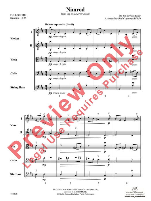 Nimrod From the Enigma Variations 謎語變奏曲 總譜 | 小雅音樂 Hsiaoya Music