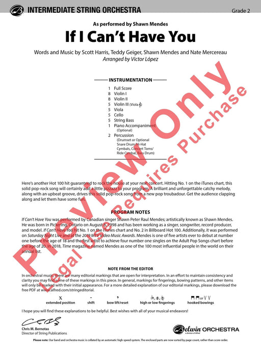 If I Can't Have You As Performed by Shawn Mendes 總譜 | 小雅音樂 Hsiaoya Music