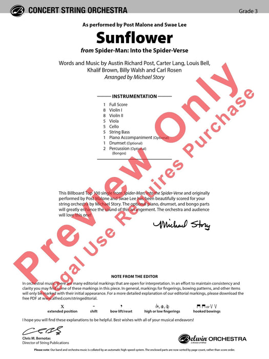 Sunflower As Performed by Post Malone and Swae Lee 總譜 | 小雅音樂 Hsiaoya Music