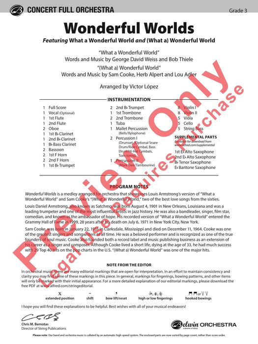 Wonderful Worlds Featuring: What a Wonderful World / (What a) Wonderful World 總譜 | 小雅音樂 Hsiaoya Music