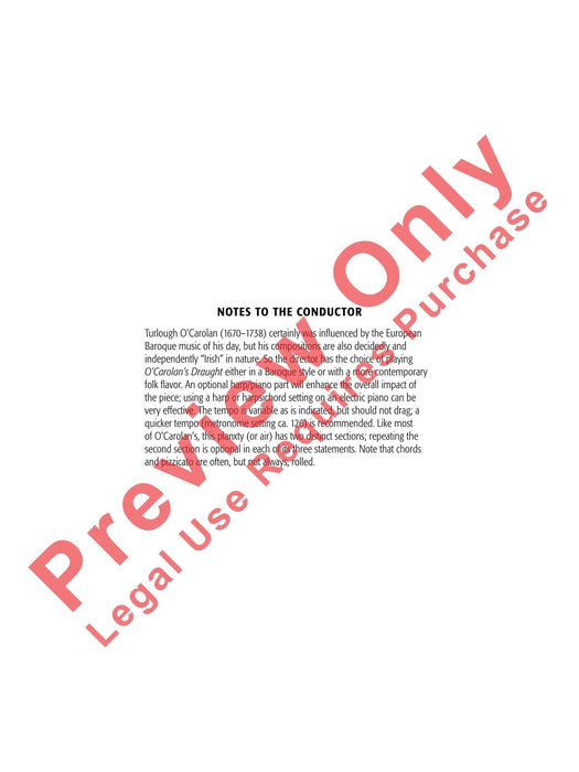 O'Carolan's Draught 耶誕頌歌 總譜 | 小雅音樂 Hsiaoya Music