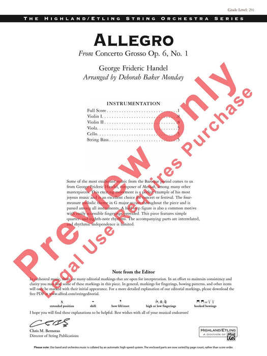 Allegro From Concerto Grosso, Op. 6, No. 1 韓德爾 快板 大協奏曲 | 小雅音樂 Hsiaoya Music