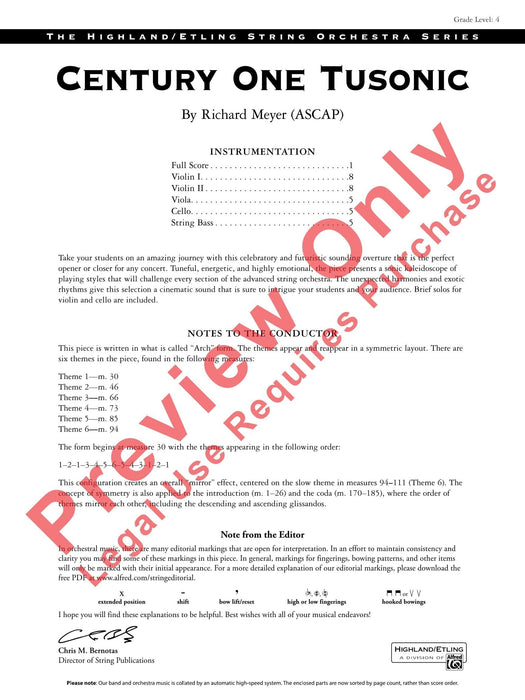 Century One Tusonic 總譜 | 小雅音樂 Hsiaoya Music