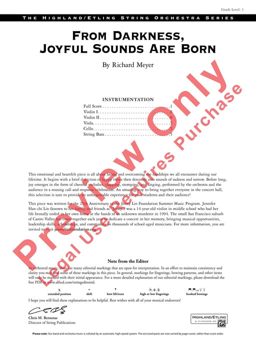 From Darkness, Joyful Sounds Are Born 總譜 | 小雅音樂 Hsiaoya Music