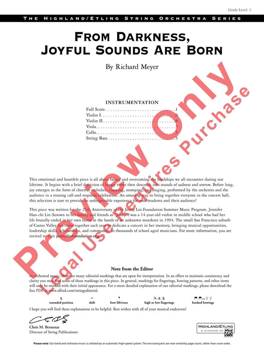 From Darkness, Joyful Sounds Are Born 總譜 | 小雅音樂 Hsiaoya Music