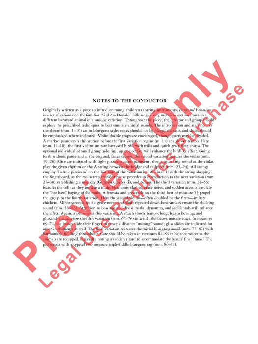 Barnyard Variations On "Old MacDonald Had a Farm" 詠唱調 總譜 | 小雅音樂 Hsiaoya Music