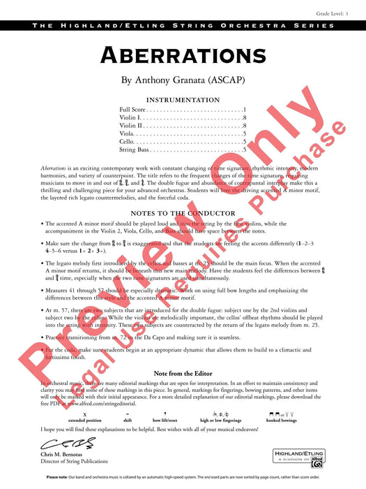 Aberrations 總譜 | 小雅音樂 Hsiaoya Music