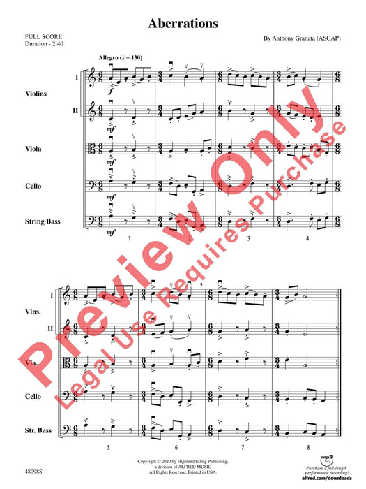 Aberrations 總譜 | 小雅音樂 Hsiaoya Music