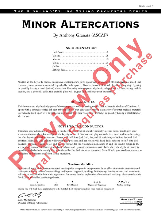 Minor Altercations 總譜 | 小雅音樂 Hsiaoya Music