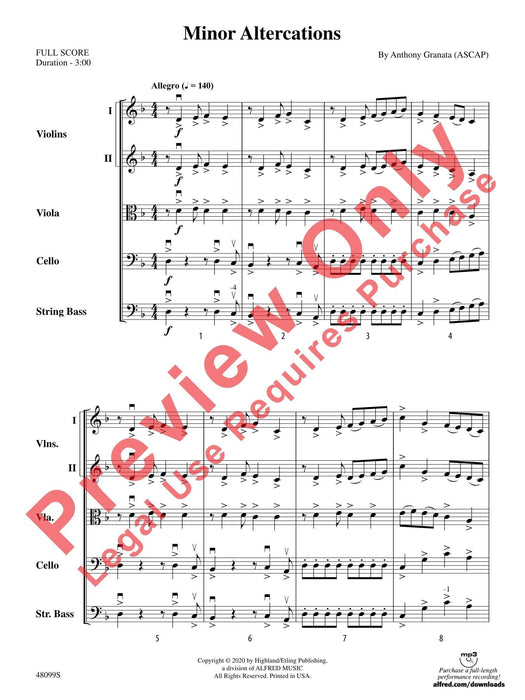 Minor Altercations 總譜 | 小雅音樂 Hsiaoya Music