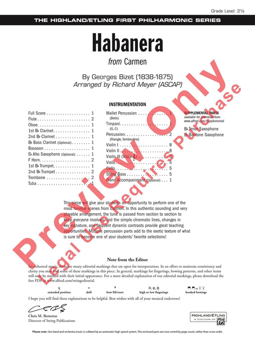 Habanera From Carmen 卡門 總譜 | 小雅音樂 Hsiaoya Music