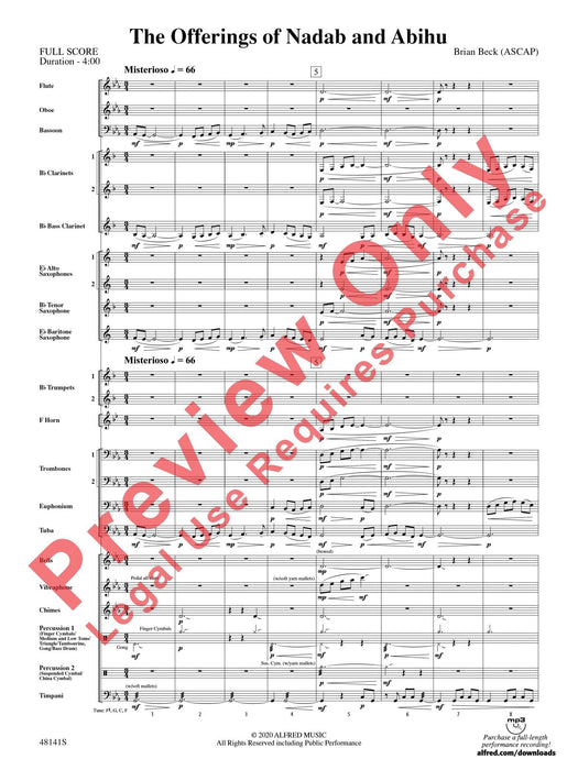 The Offerings of Nadab and Abihu 總譜 | 小雅音樂 Hsiaoya Music