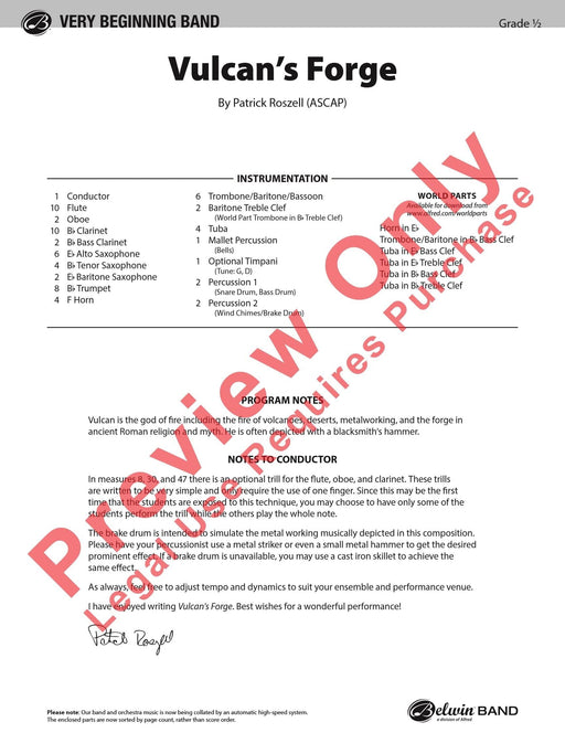 Vulcan's Forge 總譜 | 小雅音樂 Hsiaoya Music