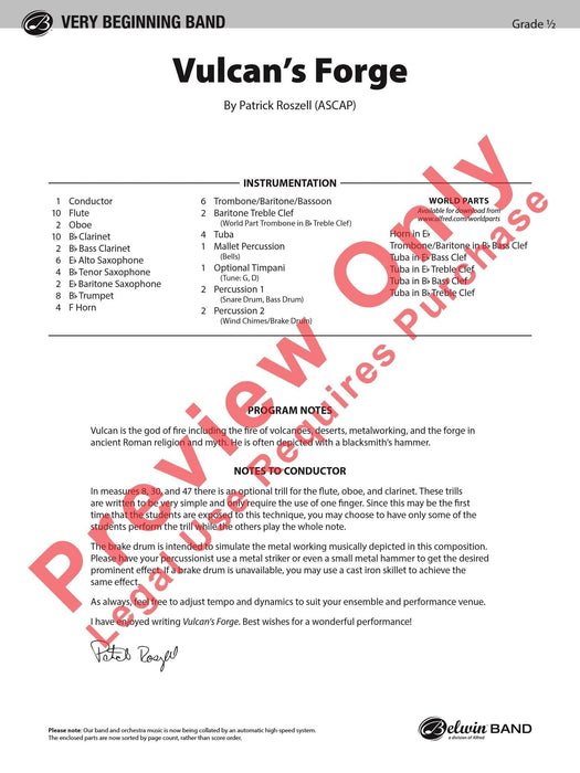 Vulcan's Forge 總譜 | 小雅音樂 Hsiaoya Music