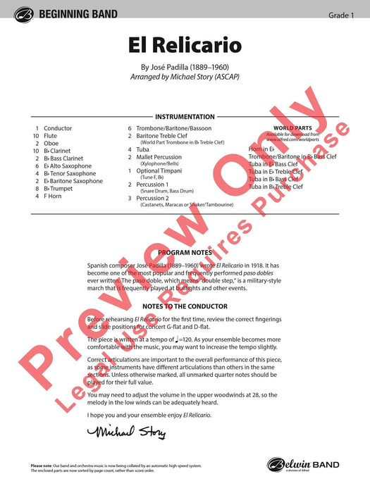 El Relicario 總譜 | 小雅音樂 Hsiaoya Music