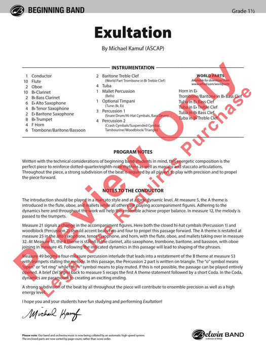 Exultation 總譜 | 小雅音樂 Hsiaoya Music