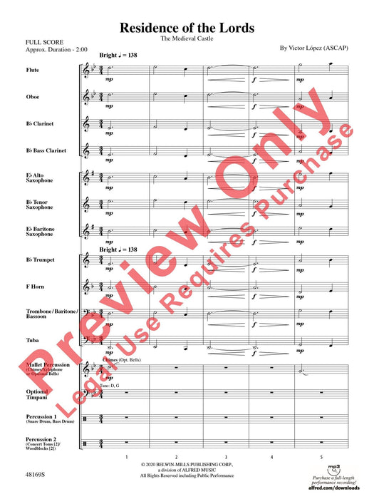 Residence of the Lords The Medieval Castle 總譜 | 小雅音樂 Hsiaoya Music