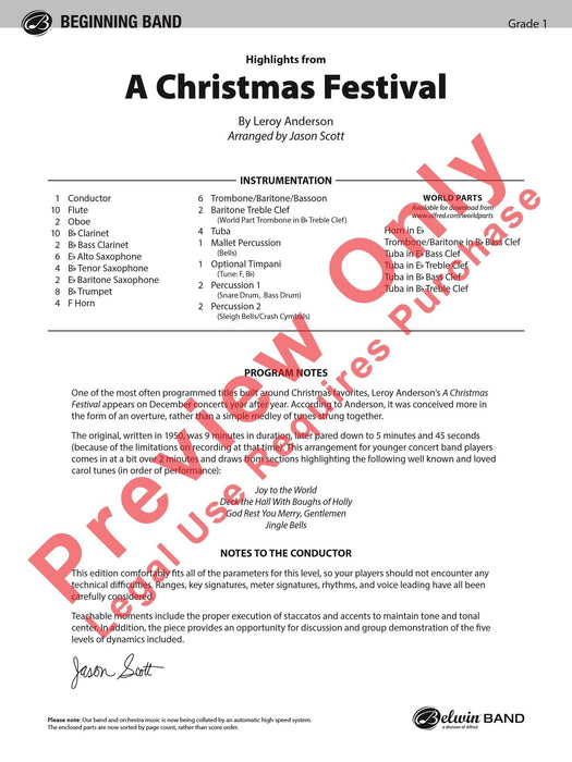 A Christmas Festival 總譜 | 小雅音樂 Hsiaoya Music