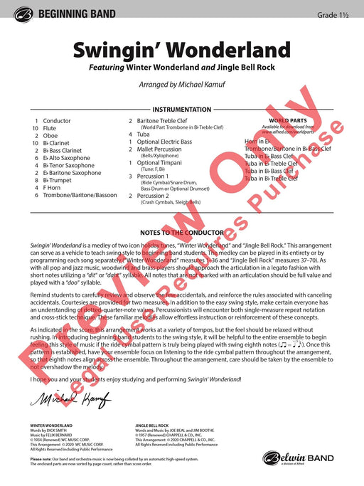 Swingin' Wonderland Featuring: Winter Wonderland / Jingle Bell Rock 總譜 | 小雅音樂 Hsiaoya Music