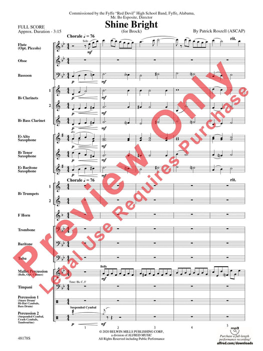 Shine Bright (for Brock) 總譜 | 小雅音樂 Hsiaoya Music