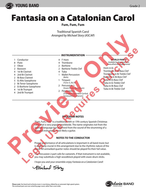 Fantasia on a Catalonian Carol Fum, Fum, Fum 幻想曲 耶誕頌歌 總譜 | 小雅音樂 Hsiaoya Music