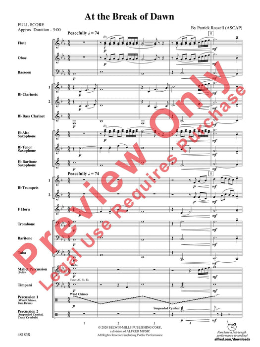 At the Break of Dawn 總譜 | 小雅音樂 Hsiaoya Music