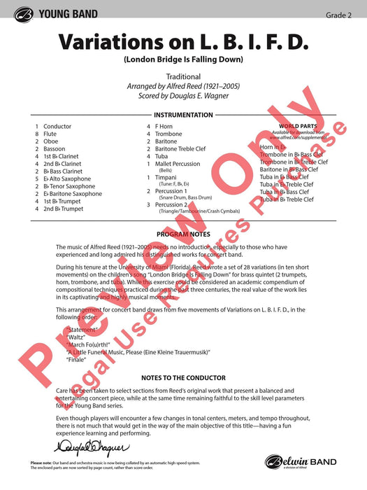 Variations on L. B. I. F. D. (London Bridge Is Falling Down) 詠唱調 總譜 | 小雅音樂 Hsiaoya Music