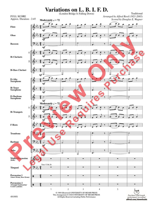 Variations on L. B. I. F. D. (London Bridge Is Falling Down) 詠唱調 總譜 | 小雅音樂 Hsiaoya Music