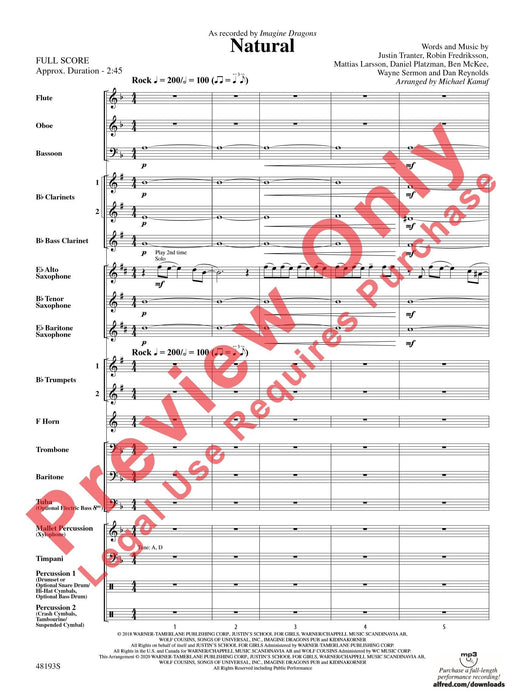 Natural As Recorded by Imagine Dragons 總譜 | 小雅音樂 Hsiaoya Music