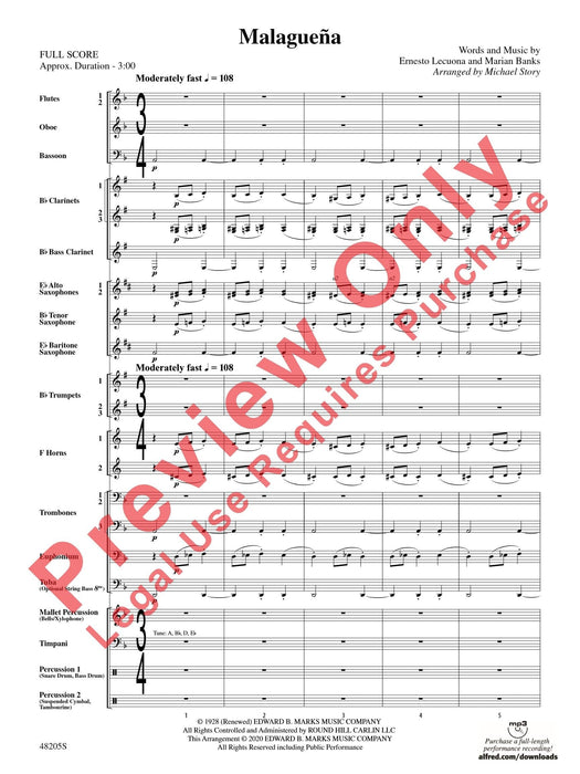 Malagueña 總譜 | 小雅音樂 Hsiaoya Music