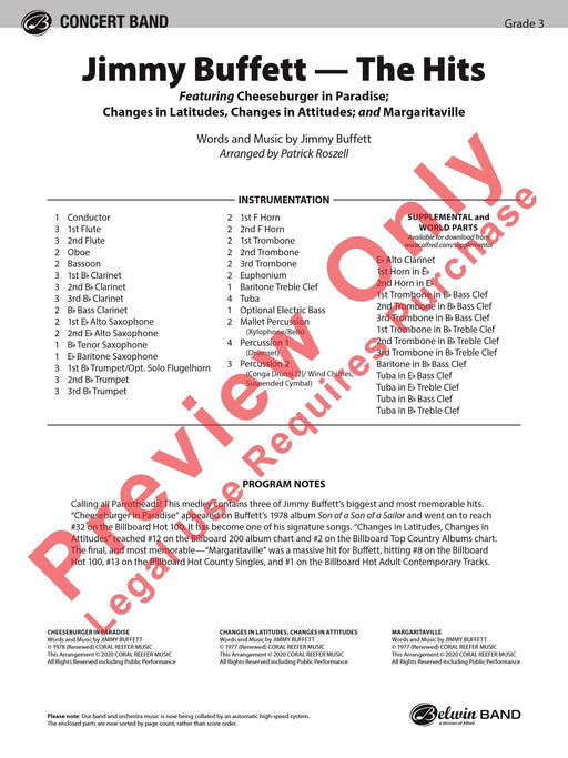 Jimmy Buffett--The Hits Featuring: Cheeseburger in Paradise / Changes in Latitudes, Changes in Attitudes / Margaritaville 總譜 | 小雅音樂 Hsiaoya Music