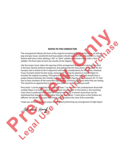 High Hopes As Recorded by Panic! At the Disco 總譜 | 小雅音樂 Hsiaoya Music